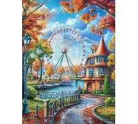 Parc d'attractions d'automne 300 Pieces Casse-tête Adulte en Carton Haute Qualité Peinture à l'huile Fantastique d'animaux Sauvages Très Difficile Haute Difficulté Anti-Stress Décoration Murale Cade