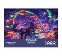 Parc d'attractions Jigsaw EduChational Games - 1000 Pièces De Puzzle Faune Sauvage : Défi Amusant, pour Adultes, Puzzle Décoratif pour La Maison 52x38cm/1000pcs