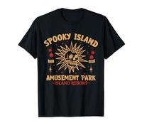 Parc d'attractions Spooky Island, crâne disco, Halloween T-Shirt
