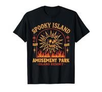 Parc d'attractions Spooky Island Est 2002 Skull Halloween T-Shirt