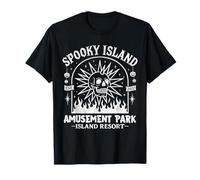 Parc d'attractions Spooky Island Est 2002 Skull Halloween T-Shirt