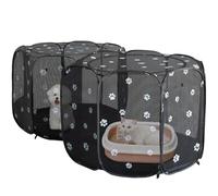 Parc de Jeu 2 en 1 pour Chat avec Tapis d'urine, Parc Pop-up pour intérieur et extérieur - Enclos - Enclos - Enclos Portables et Pliables - 183 x 91 x 61 cm (L x l x H)