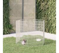 Parc de Jeu et d'exercice en métal, Parc Enclos Chien Chiot Lapin Rongeur Cage Clôture Chenil Interieur Exterieur, 6 Panneaux 54x80cm Fer galvanisé