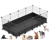 Parc de jeu PILIN pour petits animaux, parc de jeu pour animaux de compagnie avec tapis imperméable, lapin, cobaye, chiot, parc, portable intérieur et extérieur 76x97 cm 12 pièces