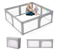 Parc de jeu pliable pour bébé, barrière de sécurité pour tout-petits, facile à assembler, grande taille et forme réglable, parc d'intérieur extra large pour enfants, cour de jeu pliable 180 x 200 cm