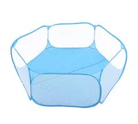 Parc de Jeu Portable pour Petits Animaux, Tente-Cage Transparente pour Chiot, Chat et Lapin, enclos pour Animaux Pliable avec Maille pour Une Utilisation en extérieur, léger et fac (Bleue)