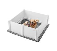 VEVOR Parc de Mise Bas pour Chien, 122x122x46 cm, Caisse de Mise Bas pour Chiots, avec Porte Réglable en Hauteur, Tapis d'Urine Lavable, Boite de Naissance en Plastique PVC pour Chiens de Grande Race
