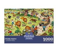 Parc de Safari surpeuplé Puzzle en Bois Imperméable Puzzles De 1000 Pièces pour Adultes Cadeaux Défi Et Casse-tête De Décoration pour La Maison