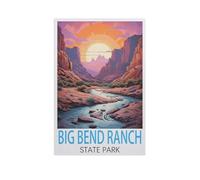 Parc d'État Big Bend Ranch，Peinture par Numero Adulte, Cadeau de Peinture à l'huile de Bricolage numérique pour Enfants Adultes Peindre par Nombre Kits（40x50cm）15.7x19.6 pouces-FQ89