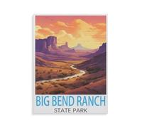 Parc d'État de Big Bend Ranch，1000 Pièces Puzzle pour Adultes Enfants Adolescents, Intelligence Soulagement du Stress Divertissement Papier Jouets Bricolage Anniversaire（38x26cm）-HX21