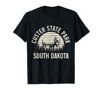 Parc d'État de Custer, Dakota du Sud, Bison Vintage Pride T-Shirt