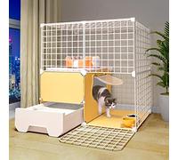 Parc d'intérieur pour chat, kit de fils métalliques amovibles pour chatons, cage et niche pour petits animaux, enclos polyvalent pour une utilisation en intérieur