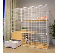 Parc d'intérieur pour chat, kit de fils métalliques amovibles pour chatons, cage et niche pour petits animaux, enclos polyvalent pour une utilisation en intérieur
