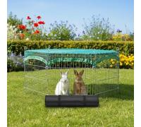 Parc Enclos avec tapide de Sol Extérieur Grillage en métal Petit Animaux Taille S Maison été 2710