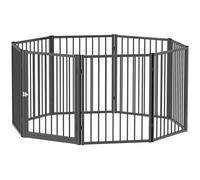 Parc pour chien - PawHut - parc pour animaux - 8 panneaux - clôture portable pliable - noir