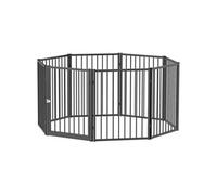 Parc pour chien - PawHut - parc pour animaux - 8 panneaux - clôture portable pliable - noir