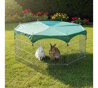 Parc Enclos Extérieur Grillage en métal pour Lapin, Poule,Cochon d'Inde Taille M Maison été 2554