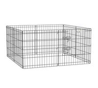 PawHut Parc enclos modulable pour chiens lapins rongeurs clôture pour petits animaux intérieur et extérieur 61 x 61 cm noir