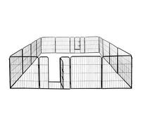 Parc Enclos Petigi Cage pour Chiens Chiots Animaux Lapin Métal Solide Exterieur