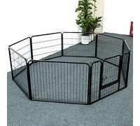 Parc/Enclos pour Animaux en Métal, Barrière de Protection pour cheminée de bébé - pour Enfantsavec Porte - en métal - pour clôture d'enfants (80 * 60cm (8 pièces))