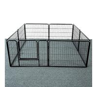 Parc/Enclos pour Animaux en Métal, Barrière de Protection pour cheminée de bébé - pour Enfantsavec Porte - en métal - pour clôture d'enfants et d'animaux (80 * 60cm (8 pièces))