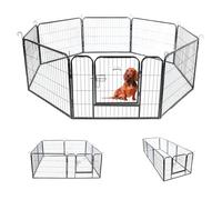 Paitsy Parc Enclos pour Chien Chiot et Lapin GARDEO80x60x8, 8 Panneaux 80X60cm, 2,56M2, modulable, intérieur et extérieur, Pliable, Garantie 5 Ans