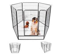 Paitsy Parc Enclos pour Chien Chiot et Lapin GARDEO100x120x6, 6 Panneaux 100x120cm, 2M2, modulable, intérieur et extérieur, Pliable, Garantie 5 Ans