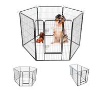 Paitsy Parc Enclos pour Chien Chiot et Lapin GARDEO80x100x6, 6 Panneaux 80X100cm, 1,28M2, modulable, intérieur et extérieur, Pliable, Garantie 5 Ans