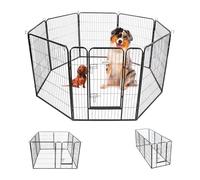 Paitsy Parc Enclos pour Chien Chiot et Lapin GARDEO80x100x8, 8 Panneaux 80X100cm, 2,56M2, modulable, intérieur et extérieur, Pliable, Garantie 5 Ans