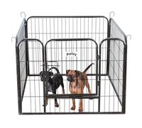 Paitsy Parc Enclos pour Chien Chiot et Lapin GARDEO80x60x4, 4 Panneaux 80X60cm, 0,64M2, modulable, intérieur et extérieur, Pliable, Garantie 5 Ans