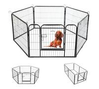 Paitsy Parc Enclos pour Chien Chiot et Lapin GARDEO80x60x6, 6 Panneaux 80X60cm, 1,28M2, modulable, intérieur et extérieur, Pliable, Garantie 5 Ans