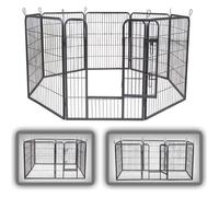 Parc Enclos pour Chiens - zoomundo - XL - Gris - Rectangulaire - A poser au sol