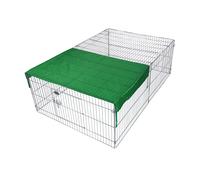 Wiltec Parc enclos pour Petits Animaux domestiques - 1440 x 1160 x 580 mm - en Acier - Clôture verrouillable avec Protection Solaire - Cage Lapin Hamster Cochon d'Inde Tortue Rongeur