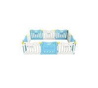 BABY CARE by Dwinguler Playpen Sky Blue Parc pour enfants Barrière de protection en plastique avec porte et planche à jouets