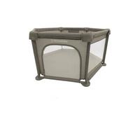 Parc Explore - DREAMBABY - 6 côtés avec base en tissu et cadre rembourré - Ø 1,40 m - H 70 cm - Taupe