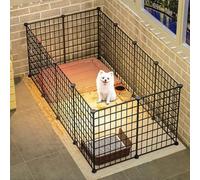 Parc for chat, cage for chat, parc for animaux de compagnie, enclos extérieur for chat avec fil métallique dense, hauteur 47 cm for chien de petite taille, chiot, lapin, cochon d'Inde(Size:No door-75*