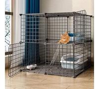 Parc for Chat Cages for Chats Cage for Chats Parc for Chiots, Enclos for chenil for Animaux de Compagnie avec Porte for Chatons et Petits Animaux(75 * 75 * 73CM)