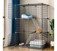 Parc for Chat Cages for Chats Cage for Chats Parc for Chiots, Enclos for chenil for Animaux de Compagnie avec Porte for Chatons et Petits Animaux(75 * 49 * 109cm)