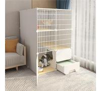 Parc for Chat Enclos intérieur for Chat for Balcon Fil métallique Amovible Chenils d'intérieur à Monter soi-même Cage for Furet Cages for cochons d'Inde Cage for Chat(75x85x111cm)