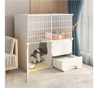 Parc for Chat Enclos intérieur for Chat for Balcon Fil métallique Amovible Chenils d'intérieur à Monter soi-même Cage for Furet Cages for cochons d'Inde Cage for Chat(75x49x75cm)