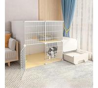 Parc for Chat Enclos intérieur for Chat for Balcon Fil métallique Amovible Chenils d'intérieur à Monter soi-même Cage for Furet Cages for cochons d'Inde Cage for Chat(111x49x75cm(2))