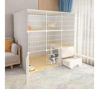 Parc for Chat Enclos intérieur for Chat for Balcon Fil métallique Amovible Chenils d'intérieur à Monter soi-même Cage for Furet Cages for cochons d'Inde Cage for Chat(111x85x111cm)