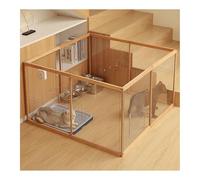 Parc intérieur extérieur clôture chiot avec panneaux transparents 270° flexible pour chatons, furets, cochons d'Inde 12 panneaux personnalisables