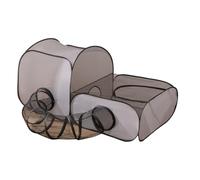 Parc Jeu Chats Extérieur avec Tunnel Amovible - Tente Pliable Portable,Toile Oxford Respirant Anti-Fugue - pour Jardin, Voyage Et Sécurité Animaux Domestiques