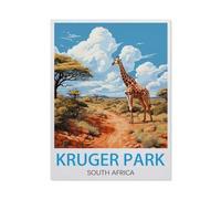 Parc Kruger en Afrique du Sud，Puzzles Personnalisés, 1000 Pièces Puzzle en Bois, pour Enfants Adultes Famille Jeu Difficulté Défi Puzzles（75x50cm）-BC56