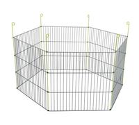Zolux Hexagonal Parc Métal Extérieur pour Rongeur Gris 120 x 120 x 61 cm