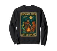 Parc National Après la tombée de la Nuit : Alien Bigfoot Bear Camping Sweatshirt