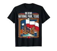 Parc National de Big Bend, Drapeau du Texas, États-Unis, Desert Canyon Travel T-Shirt
