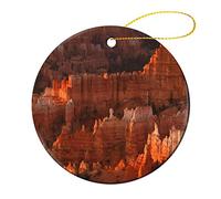 Parc National De Bryce Canyon Hanging Noël Suspension Céramique Artisanat Souvenirs pour Magasins Intérieur Vacances 7.3Cm