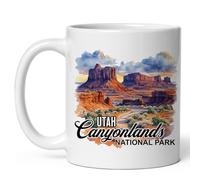 Parc National De Canyonlands, Utah, Paysage Sauvage Des Canyons Tasse À Café Céramique Mug Jolis Mug À Café Pour Bureau Cacao Cuisine 330Ml